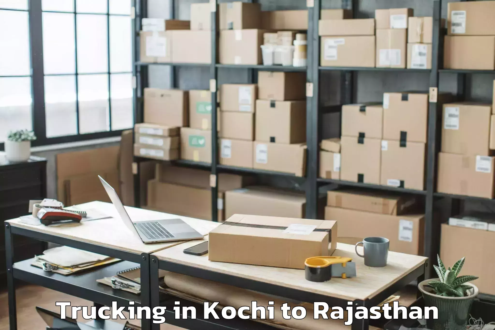 Top Kochi to Meethari Marwar Trucking Available